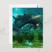 De naam Aquatic Life 3D Briefkaart (Voorkant / Achterkant)