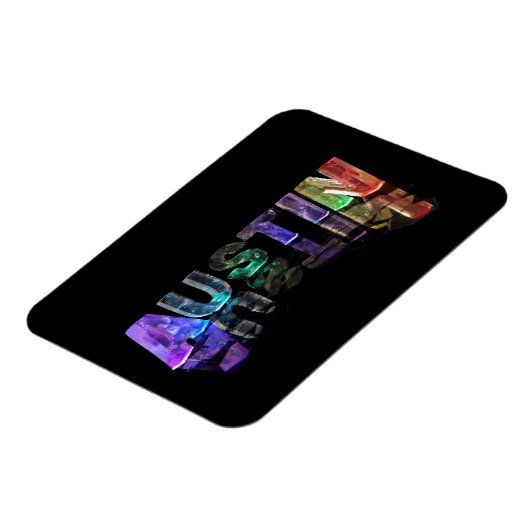 De naam Austin in 3D-lichten Magneet (Linkerzijde)