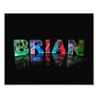 De naam Brian in 3D-lichten