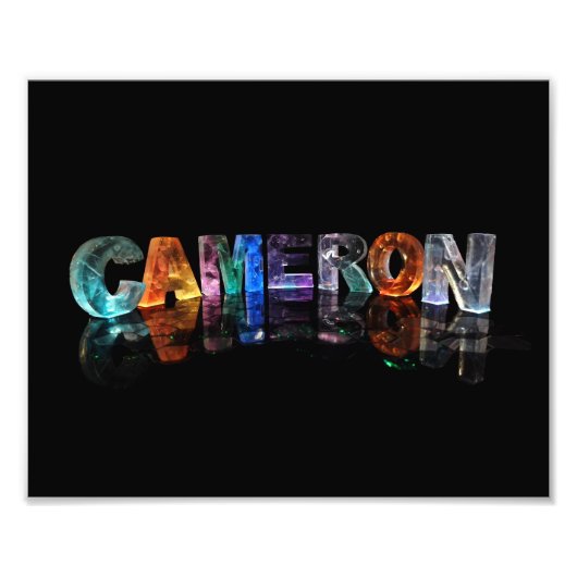 De naam Cameron in Fancy letters Foto Afdruk (Voorkant)