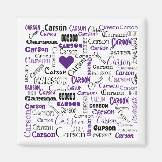 De naam Carson Magnet (Voorkant)