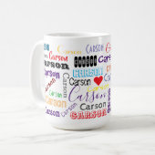 De naam Carson Mok (Voorkant links)