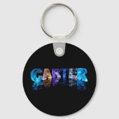 De naam Carter in 3D Lichten Sleutelhanger (Voorkant)