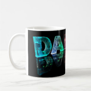 De naam Daniel in 3D-lichten (foto) Koffiemok