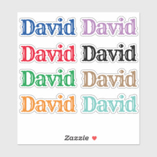 De naam David Sticker