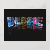 De naam Debbie in 3D-lichten (foto) Briefkaart (Voorkant)