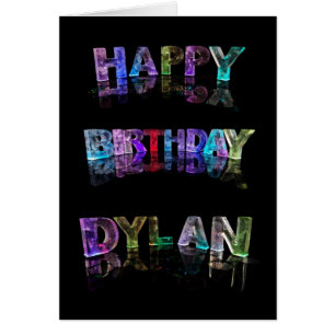 De naam Dylan in 3D-lichten (foto)