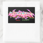 De naam Elizabeth in graffiti-Stickers-Rechthoek Rechthoekige Sticker (Tas)