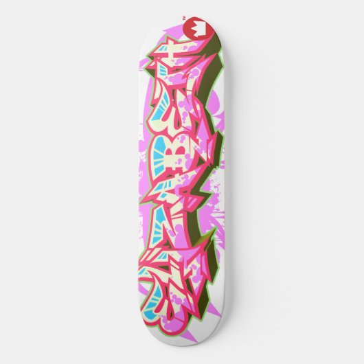 De naam Elizabeth op graffiti Persoonlijk Skateboard (Voorkant)