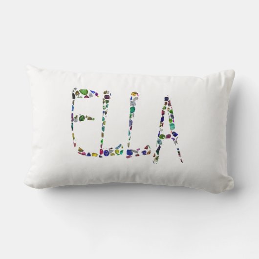 De naam ELLA met Gemstenen Kussen (Achterkant)