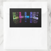 De naam Ellie in 3D Lichten (Foto) Rechthoekige Sticker (Tas)