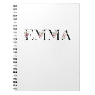 De naam Emma. Vrouw namen. Notitieboek