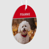 De naam en de foto van Bichon Frise Dog Ornament (voorkant)
