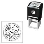  de Naam en het Adres van de Logo van de Bergingen Zelfinktende Stempel (In situ)