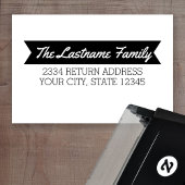 De Naam en het Adres van de terugkeer met eenvoudi Zelfinktende Stempel