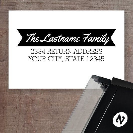 De Naam en het Adres van de terugkeer met eenvoudi Zelfinktende Stempel