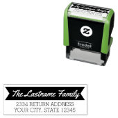 De Naam en het Adres van de terugkeer met eenvoudi Zelfinktende Stempel (In situ)