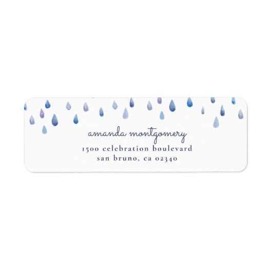 De Naam en het Adres van het Manuscript van Raindr Etiket (Voorkant)