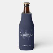 De naam en het Monogram van de Groomsmen van het M Flesjeskoeler (Fles Voorkant)