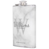 De naam en het Monogram van de Groomsmen van het M Heupfles (Links)