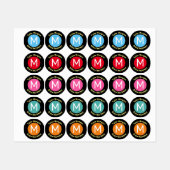 De naam en het monogram van het kind van DIY op kl Labels (Vel)