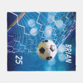 De naam en het nummer van het voetbalveld aanpasse fleece deken (Voorkant (Horizontaal))