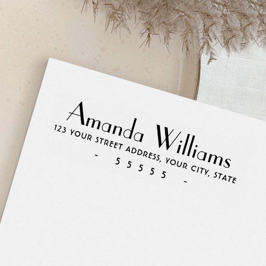 De naam en het terugkeeradres van de retroflector   zelfinktende stempel