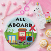 De naam en veroudert allen aan boord van de papieren bordje (Feest)