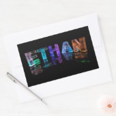 De naam Ethan in 3D Lights (Foto) Rechthoekige Sticker (Envelop)