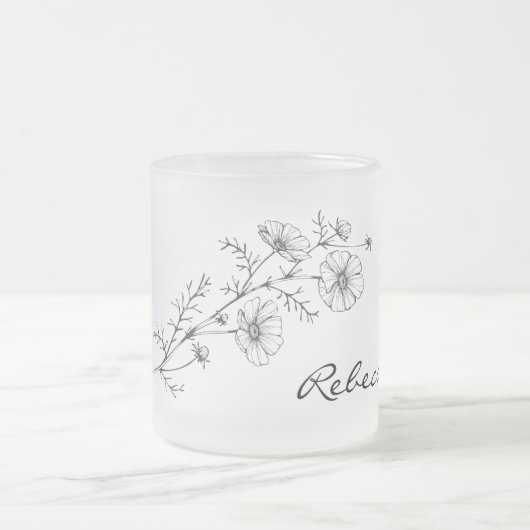 De naam Floral Frosted Mok personaliseren (Center)