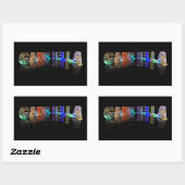 De naam Gabriella in 3D Lichten (Foto) Rechthoekige Sticker (Vel)