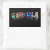 De naam Gabriella in 3D Lichten (Foto) Rechthoekige Sticker (Tas)