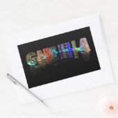 De naam Gabriella in 3D Lichten (Foto) Rechthoekige Sticker (Envelop)