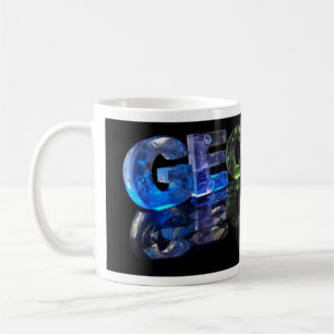 De naam George in 3D-lichten (foto) Koffiemok