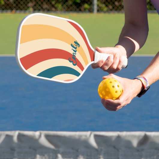De naam Groovy Pattern Pickleball Paddle (Insitu)