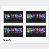 De naam Heather in 3D Lights (Foto) Rechthoekige Sticker (Vel)