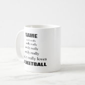 De naam houdt echt echt van de Basketball Koffiemok (Voorkant links)