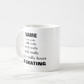 De naam houdt echt echt van Onderwerp SKING Koffiemok (Voorkant links)