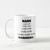 De naam houdt echt van de handbal koffiemok (Links)
