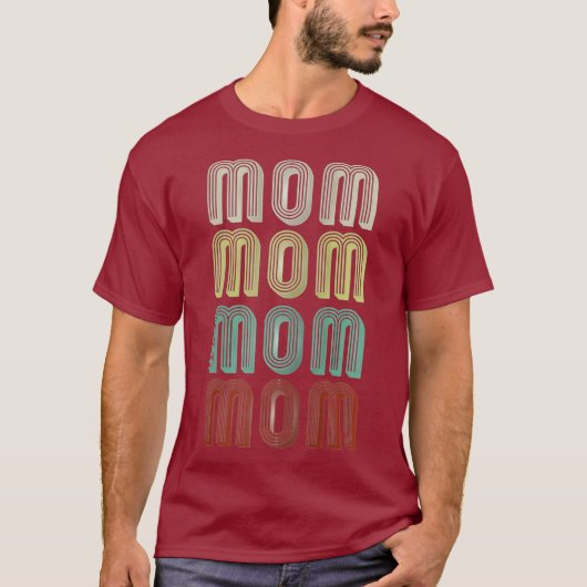 De naam I Mom in Funny Retro  Dico Gift T-shirt (Voorkant)