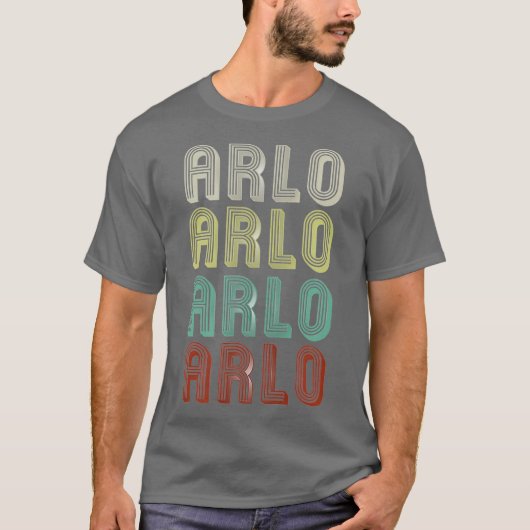 De naam is Arlo in Retro  Disco Funny T-shirt (Voorkant)