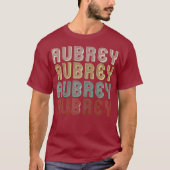 De naam is Aubrey in Funny Retro  Disco T-shirt (Voorkant)