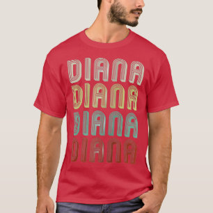 De naam is Diana in Funny Retro Disco T-shirt