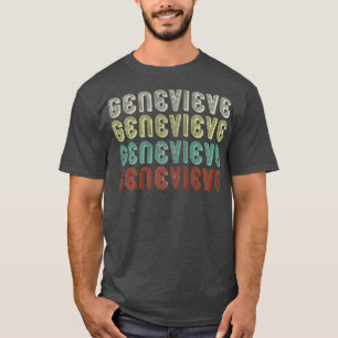 De naam is Genevieve in de Vintage Retro T-shirt