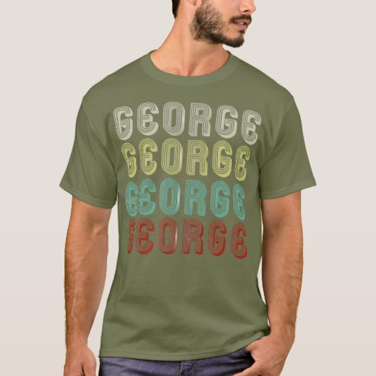 De naam is George in Funny Retro Disco T-shirt (Voorkant)