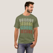 De naam is George in Funny Retro Disco T-shirt (Voorkant volledig)