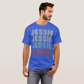 De naam is Jessie in Retro Disco Funny T-shirt (Voorkant volledig)
