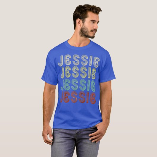 De naam is Jessie in Retro Disco Funny T-shirt (Voorkant volledig)