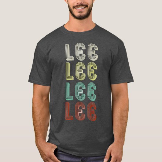 De naam is Lee in Retro Disco Funny T-shirt (Voorkant)