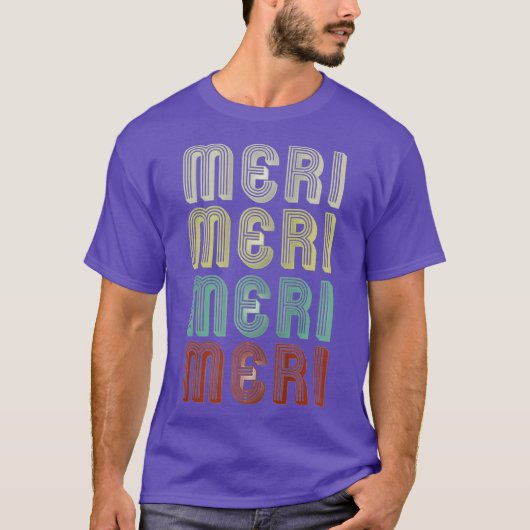 De naam is Meri in Retro  Disco Funny T-shirt (Voorkant)